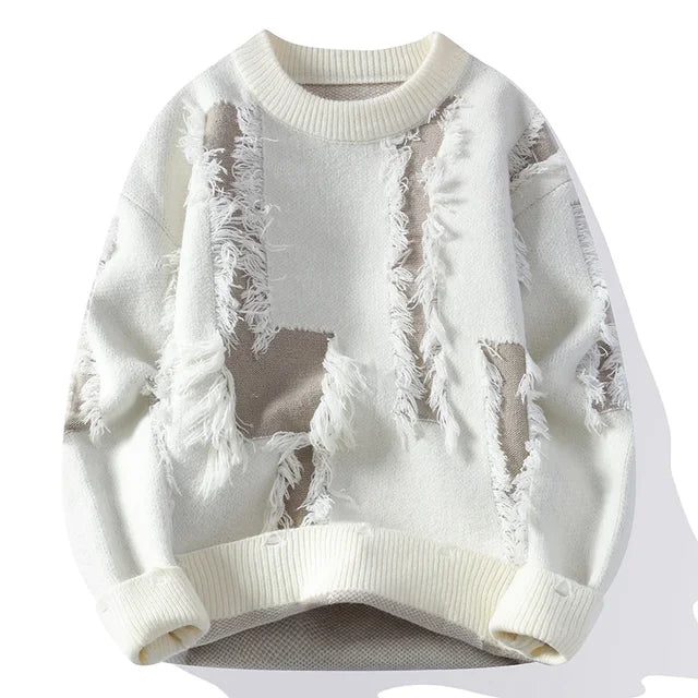 Distressed Knit Sweater | Bold Design | Edgy and Comfortable