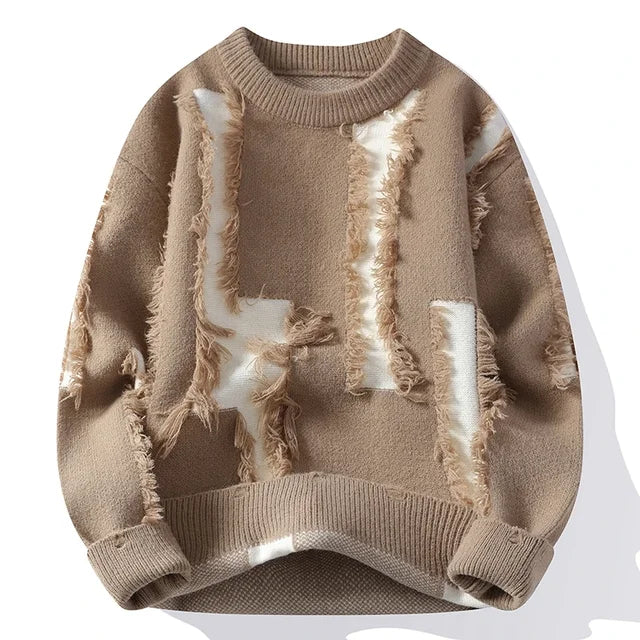 Distressed Knit Sweater | Bold Design | Edgy and Comfortable
